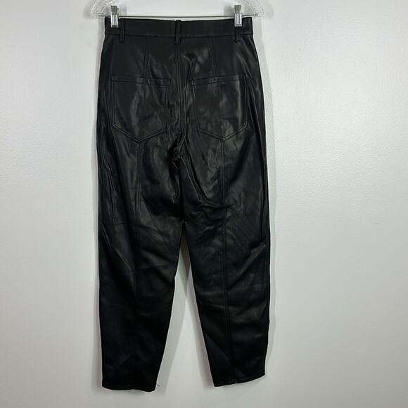 Zara faux leather high waisted corsy pants size 4 - Picture 3 of 11